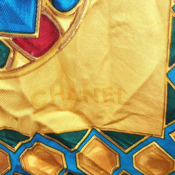 Authentic CHANEL Jewelry pattern scarf silk [Used] - Picture 6 of 7